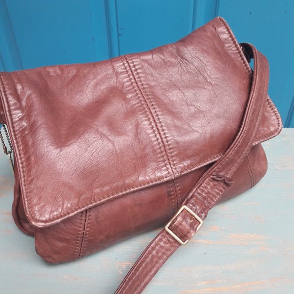 VICTORIA LEATHER CO Genuine Soft Leather Bag Purse Bohemian Rustic Crossbody - Picture 3 of 16